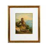 Watercolor. Italian look. Landscape in the mountains. watercolor Romanticism 19th century - photo 1