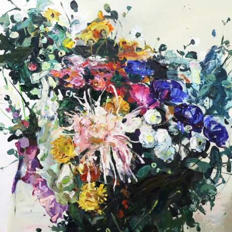 Valdis Kreslinsch. Fleurs. Nature morte. Canvas oil 20th century - Foto 3