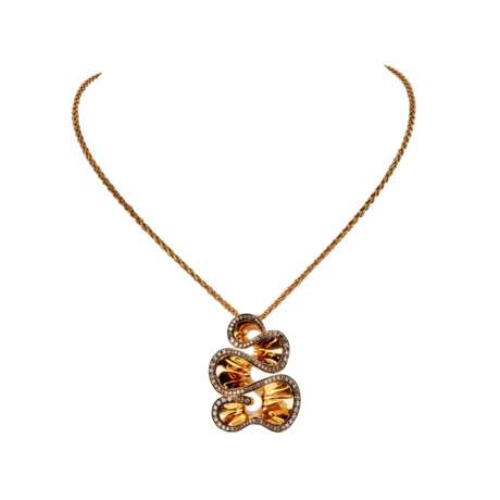 de Grisogono Zigana gold necklace with diamonds. Gold 18К 21th century - photo 1