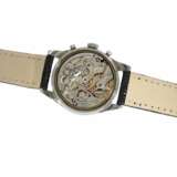 Armbanduhr: hochfeiner, rarer, großer vintage Chronograph Kaliber Valjoux 72, Mathey-Tissot, Edelstahl, ca.1955 - photo 4