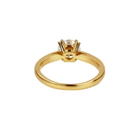 Золотое кольцо с бриллиантами. Золото 21th century г. - фото 6