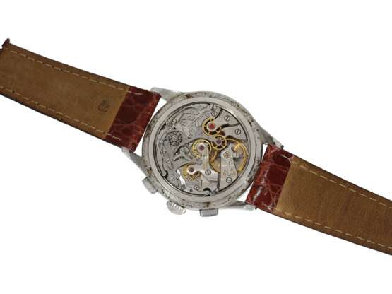 Armbanduhr: sehr seltener "oversize-38mm" Flyback Chronograph, Longines 30CH, Ref. 5982-10 in Stahl, ca.1960 - Foto 2