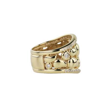 Золотое кольцо с бриллиантами. Диаманты 21th century г. - фото 5