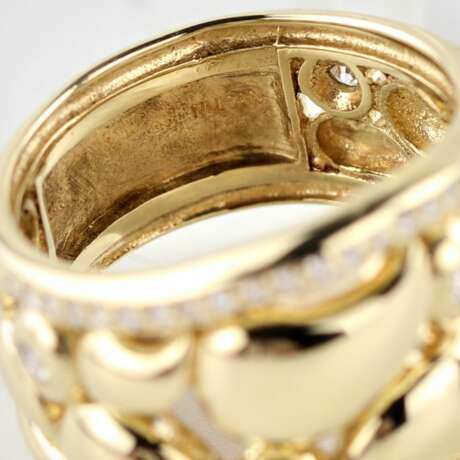 Золотое кольцо с бриллиантами. Диаманты 21th century г. - фото 8