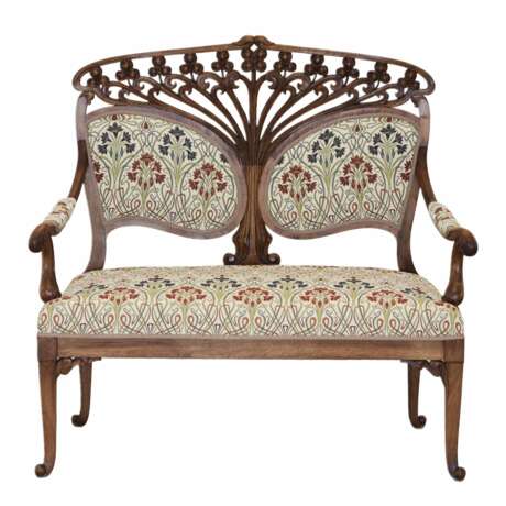 Walnut furniture set in Art Nouveau style. France. 1905 Walnut Art Nouveau At the turn of 19th -20th century - photo 18