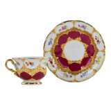 Meissen - porcelain pair B-Form for mocha. Porcelain Hand Painted Gilding Neo-baroque The end of the 20th century - photo 4