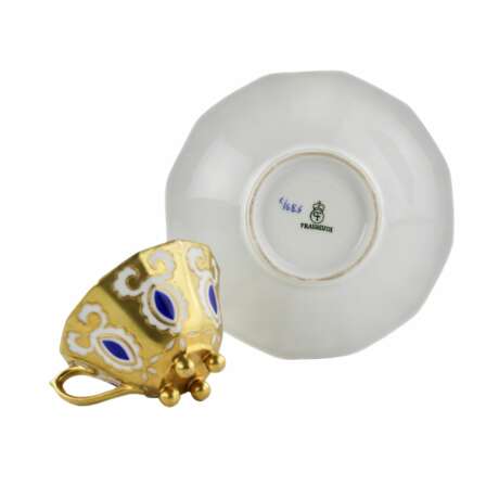 Fraureuth. Tasse &agrave; moka en porcelaine. Porzellan Eclecticism 20th century - Foto 5