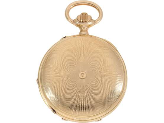 Taschenuhr: hervorragend erhaltene, mehrfarbige goldene und emaillierte Prunksavonette, vermutlich Präsent-Uhr des russischen Zaren, Pavel Buhre No. 41974, ca. 1900 - photo 3