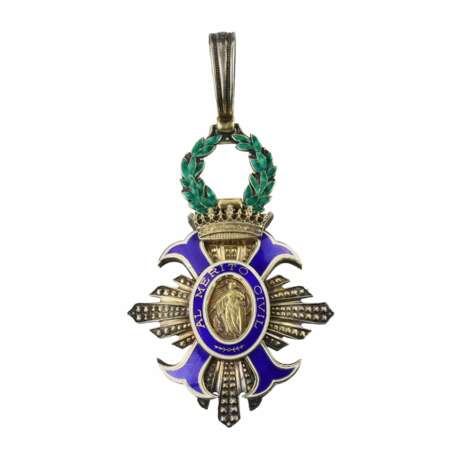 Badge of the Spanish order - For civil merit for a ribbon. Enamel 20th century - photo 1