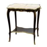 Serving table mahogany gilded bronze with a marble top of the turn of the 19th and 20th centuries. Marble Neorococo At the turn of 19th -20th century - photo 1