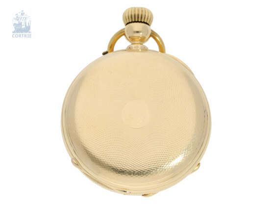 Taschenuhr: hochinteressantes und hochfeines Taschenchronometer mit Kette/Schnecke und sehr seltenem Aufzugsmechanismus, Schweiz um 1860 - фото 2