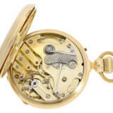 Taschenuhr: hochinteressantes und hochfeines Taschenchronometer mit Kette/Schnecke und sehr seltenem Aufzugsmechanismus, Schweiz um 1860 - Foto 3