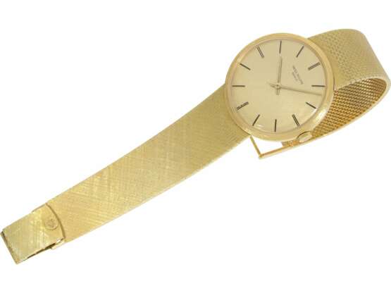 Armbanduhr: rare, klassische 18K Gold Herrenarmbanduhr Patek Philippe Ref. 3468/5, aus dem Jahr 1974, mit Originalbox und Originalpapieren - фото 3