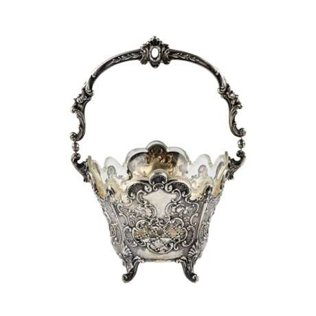 Австрийская серебряная вазочка для конфет 1867-1872 годов в стиле неорококо. Серебро 800 Neorococo 19th century г. - фото 1