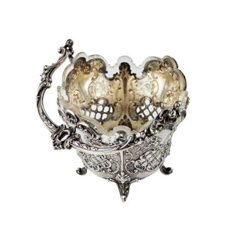 Austrian silver bowl for sweets from 1867-1872 in the neo-Rococo style. Silver 800 Neorococo 19th century - photo 2