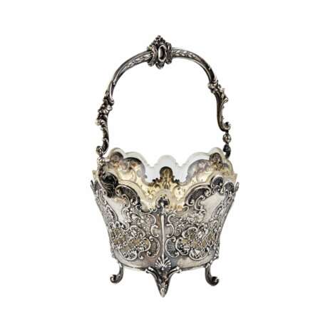 Austrian silver bowl for sweets from 1867-1872 in the neo-Rococo style. Silver 800 Neorococo 19th century - photo 3