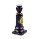 Small candlestick from the Meissen porcelain manufactory. Porcelain Hand Painted Gilding Rococo 20th century - photo 2