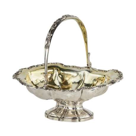 Russian silver rusk bowl vase for sweets. Grigory Ivanov. Moscow 1840. Silver 84 Gilding Neo-baroque 19th century - photo 1