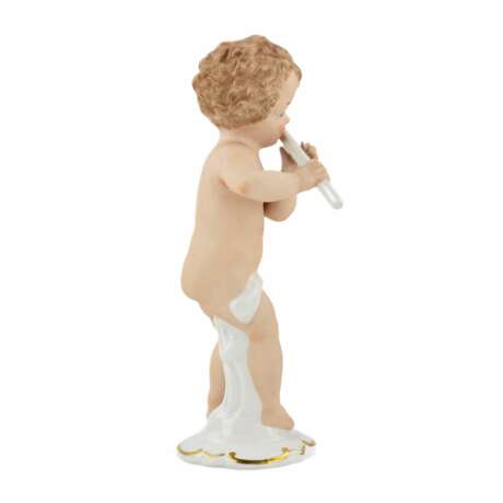 Figurine en porcelaine Gar&ccedil;on &agrave; la fl&ucirc;te. Wallendorf Allemagne milieu du XXe si&egrave;cle. Biscuit (porcelain) Rococo Early 20th century - Foto 2