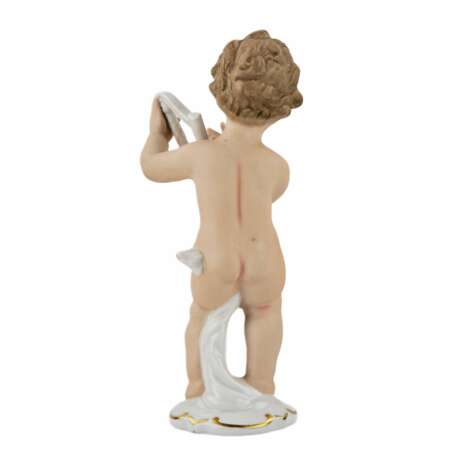 Figurine en porcelaine Gar&ccedil;on &agrave; la lyre Wallendorf Allemagne milieu du XXe si&egrave;cle Biscuit (porcelain) Rococo Mid-20th century - photo 2