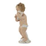 Figurine en porcelaine Gar&ccedil;on &agrave; la lyre Wallendorf Allemagne milieu du XXe si&egrave;cle Biscuit (porcelain) Rococo Mid-20th century - photo 4