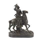 Bronze sculpture of the Tsars Falconer. Model E. Lancer. RUSSIA Bronze realism Early 20th century - photo 2
