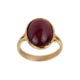 Golden ring with ruby. Ruby 20th century - photo 1