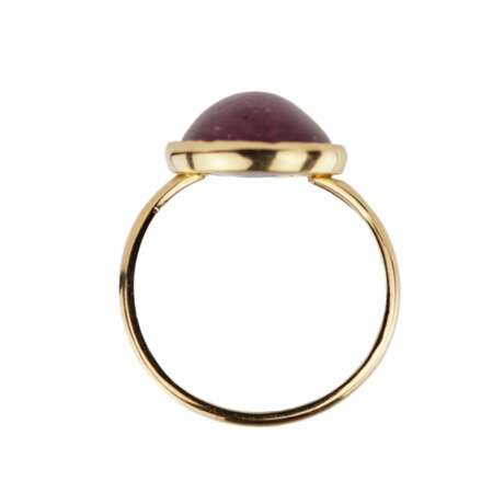 Golden ring with ruby. Ruby 20th century - photo 4