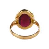Golden ring with ruby. Ruby 20th century - photo 6
