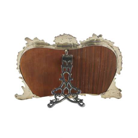Stefani Bologna. Double silver photo frame in Baroque style. Italy 20th century. Glass wood Neo-baroque 20th century - photo 4