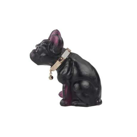 Imperial Glass Factory miniature French Bulldog. Gold realism 20th century - photo 3
