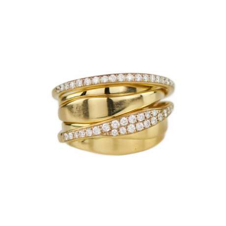 Золотое кольцо с бриллиантами. Диаманты 21th century г. - фото 3