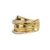 Золотое кольцо с бриллиантами. Диаманты 21th century г. - фото 4