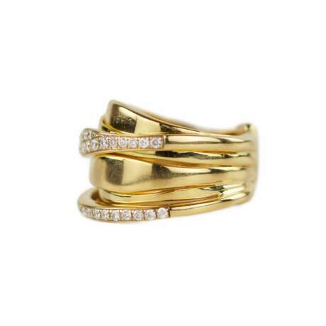 Золотое кольцо с бриллиантами. Диаманты 21th century г. - фото 4