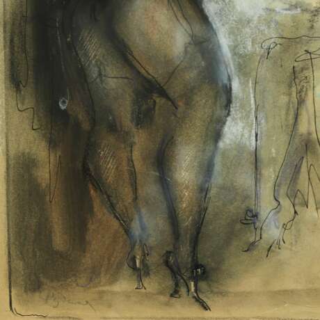 Konstantin Ivanovich Rudakov. Graphic arts. Erotic pastel. Variety show. Ink 20th century - photo 3