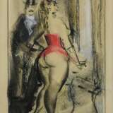 Konstantin Ivanovitch Rudakov. Pastel erotique. Au miroir. Spectacle de variete. pencil 20th century - Foto 2