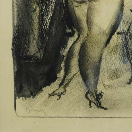 Konstantin Ivanovitch Rudakov. Pastel erotique. Au miroir. Spectacle de variete. pencil 20th century - photo 3