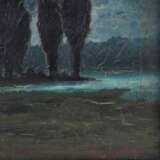 Paysage nocturne V.I. Zarubina.Russie oil on cardboard At the turn of 19th -20th century - photo 3