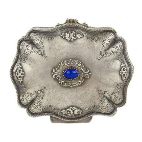Bo&icirc;te &agrave; bijoux italienne en argent de forme baroque. Silber 800 Chinoiserie 20th century - Foto 5