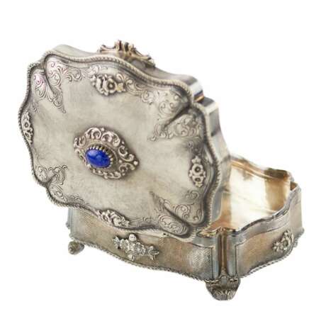 Итальянская серебряная шкатулка для украшений барочной формы. Серебро 800 Chinoiserie 20th century г. - фото 7