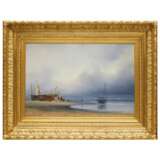  А.Н.Мордвинов. Морской пейзаж. 1849 год. Canvas oil realism 19th century г. - фото 1