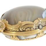 Taschenuhr: exquisite englische Taschenuhr mit Gold/Achat-Gehäuse im Stil von Louis XV, signiert Tupman London No. 1966, ca.1800 - фото 2