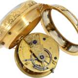 Taschenuhr: exquisite englische Taschenuhr mit Gold/Achat-Gehäuse im Stil von Louis XV, signiert Tupman London No. 1966, ca.1800 - Foto 3