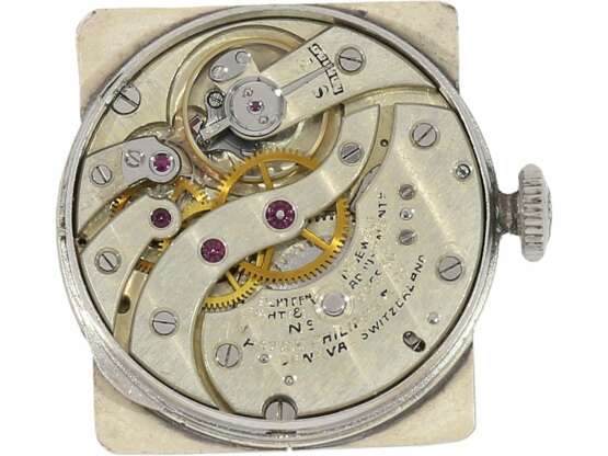 Armbanduhr: hochfeine, ganz frühe Art déco Herrenuhr in Platin, Patek Philippe No. 805536, ca. 1925/26 - photo 2