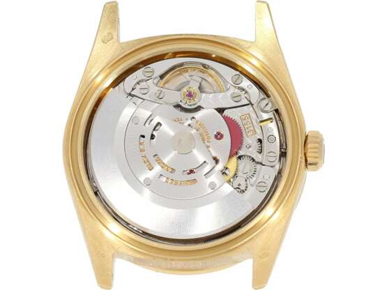 Armbanduhr: sehr luxuriöse 18K Gold Rolex Day-Date Ref. 18388, mit originalem Diamantbesatz, Originalpapieren und Servicebeleg 2015, LC100, aus dem Jahr 1995, Zustand wie NEU! - Foto 6