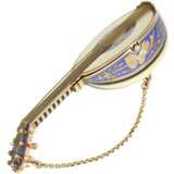 Anhängeuhr/Formuhr: Gold/Emaille-Formuhr von herausragender Qualität, die "Neapolitanische Mandoline", Paris 1830, vgl. Sammlung Sandberg S.446-447 - Foto 6