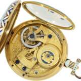 Taschenuhr: exquisite Gold/Emaille-Taschenuhr für den chinesischen Markt, Bovet "The Butterfly" No. 426, ca. 1830 - Foto 3
