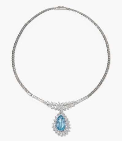 Aquamarin-Diamant-Collier - Foto 1