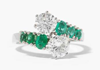 Brillant-Smaragd-Ring