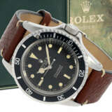 Armbanduhr: frühe Rolex Submariner "Meters First" mit Gilt-Dial Ref. 5513, 1966 mit Originalbox und Booklet - photo 1